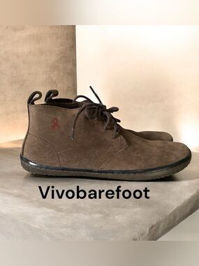 Vivobarefoot Gobi Desert Boots Brown Leather Minimalist Barefoot Shoes EU 37